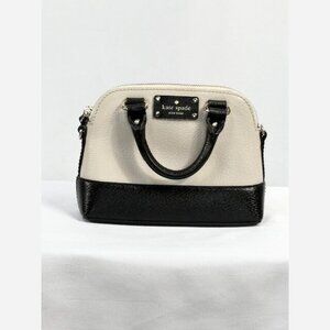 Kate Spade Mini Satchel – Black & Cream Two-Tone Handbag